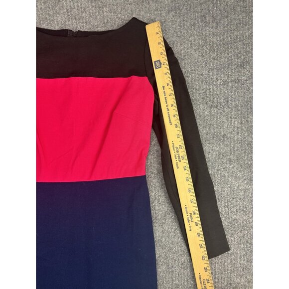Roland Mouret Banana Republic Dress Womens 10 Petite Sheath Colorblock - Picture 3 of 8